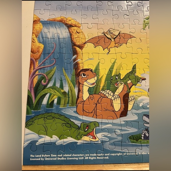 Vtg Jigsaw Puzzle 2004 The LAND BEFORE TIME 100 Piece Dinosaurs Cartoon 12” Kids - Picture 9 of 15